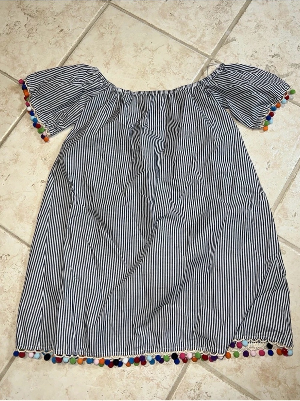 Women’s The Clothing Company Beach Cover Up Sundress Pom Pom Size Small